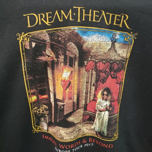 DREAM THEATER IMAGES WORDS EURO TOUR 2017 HOODIE HOODED SWEATSHIRT USED 2XL - Picture 2 of 5